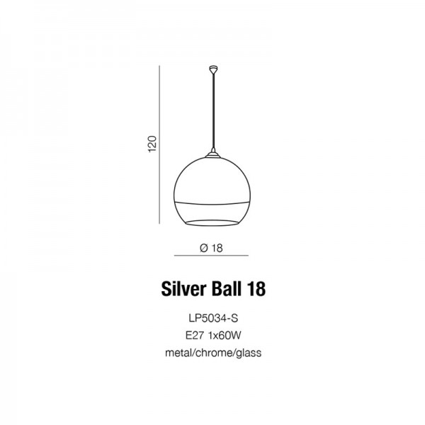 Azzardo Silver ball 18 AZ0731