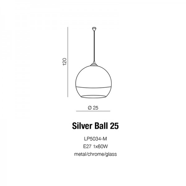 Azzardo Silver ball 25 AZ0733