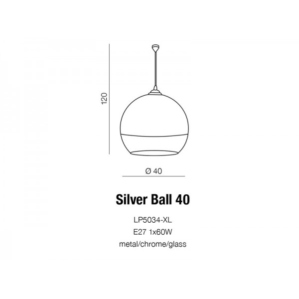 Azzardo Silver ball 40 AZ0734