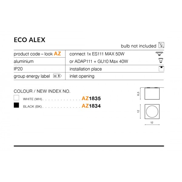 Azzardo Eco Alex biały AZ1835