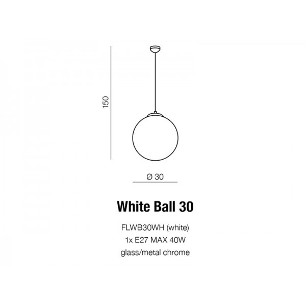 Azzardo White ball 30 AZ2516