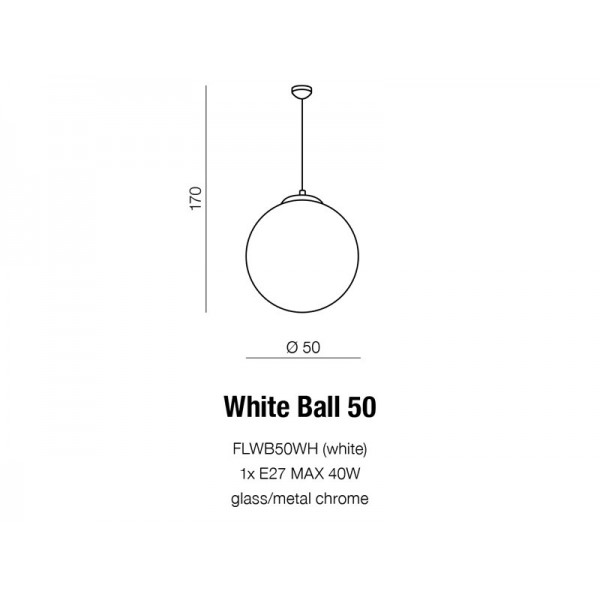 Azzardo White ball 50 AZ1329
