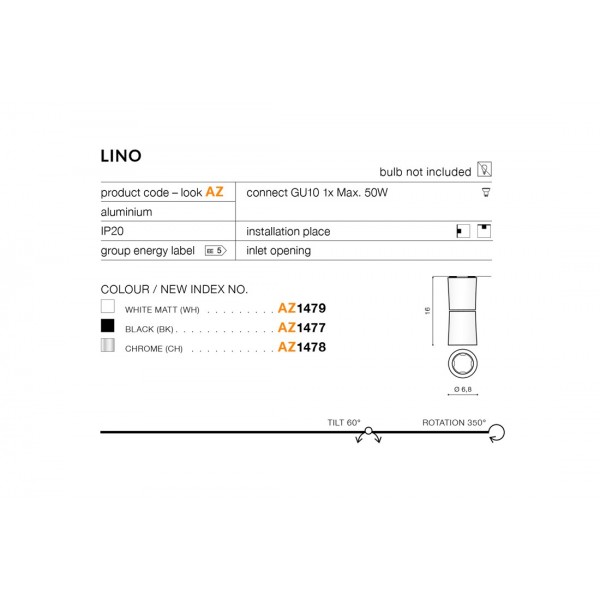 Azzardo Lino czarny AZ1477