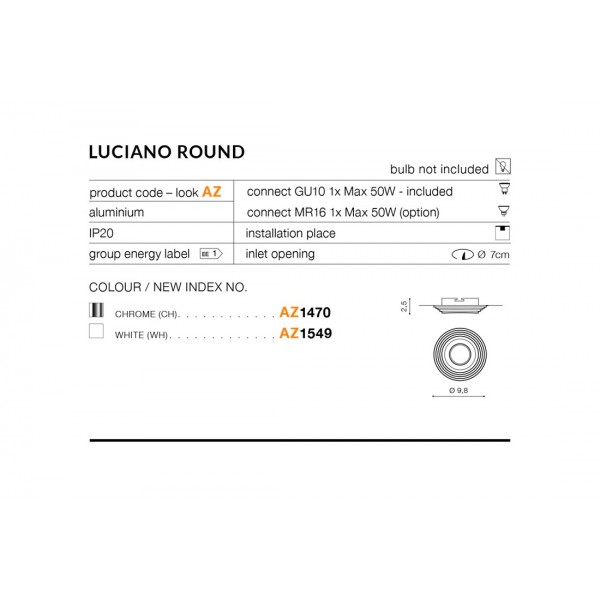 Azzardo Luciano R chrom AZ1470