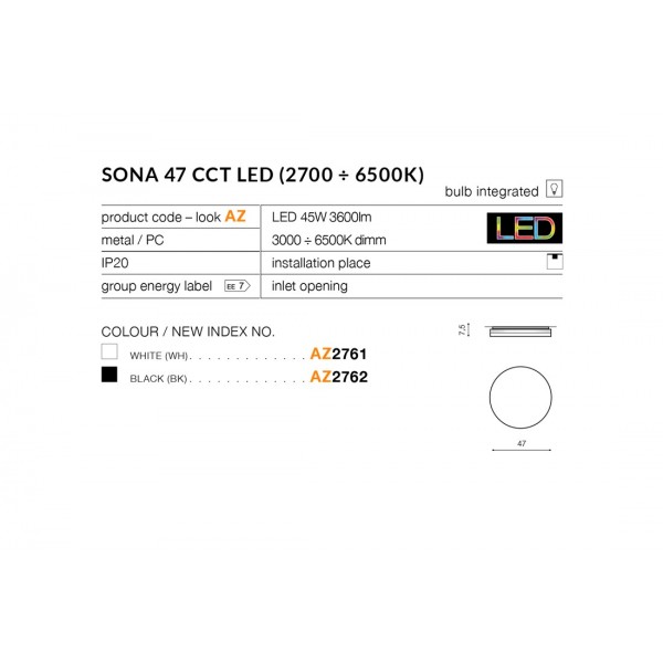 Azzardo Sona 47 CCT AZ2761