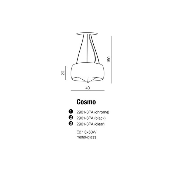 Azzardo Cosmo Clear AZ0846