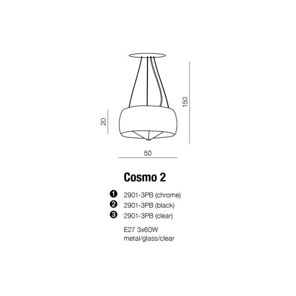 Azzardo Cosmo 2 chrom  AZ0844