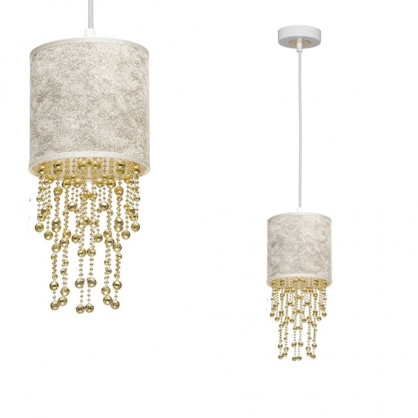Lampa wisząca ALMERIA WHITE/GOLD 1xE27