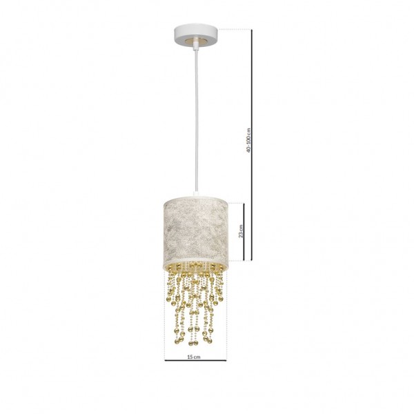 Lampa wisząca ALMERIA WHITE/GOLD 1xE27