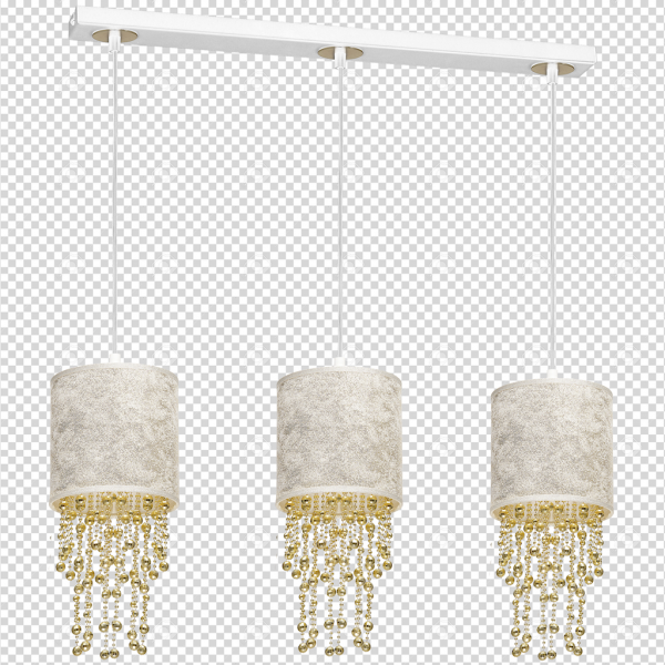 Lampa wisząca ALMERIA WHITE/GOLD 3xE27