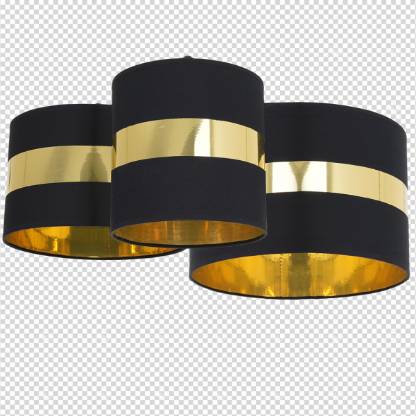 Lampa sufitowa PALMIRA BLACK / GOLD 3xE27 60W
