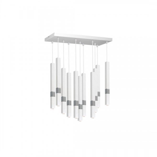 Lampa wisząca CASTRO WHITE / CHROME 11xG9