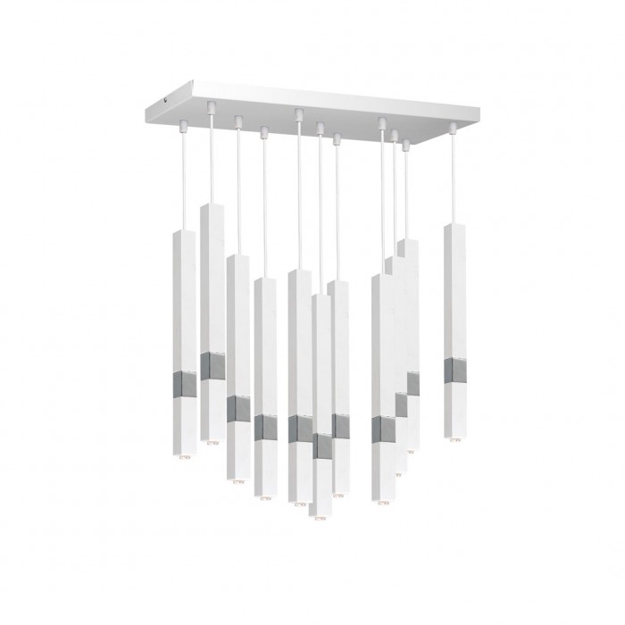 Lampa wisząca CASTRO WHITE / CHROME 11xG9 Lampa wisząca CASTRO WHITE / CHROME 11xG9