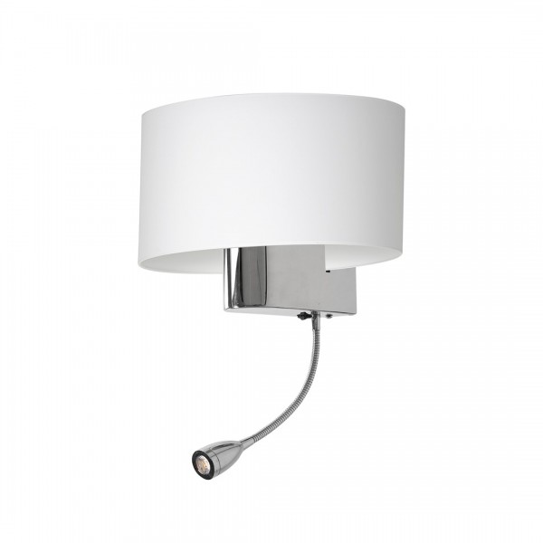 kinkiet CASINO WHITE/CHROME 1xE27 + 1W LED