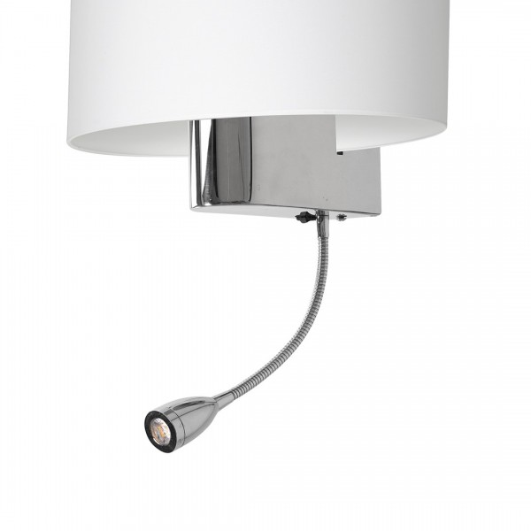 kinkiet CASINO WHITE/CHROME 1xE27 + 1W LED