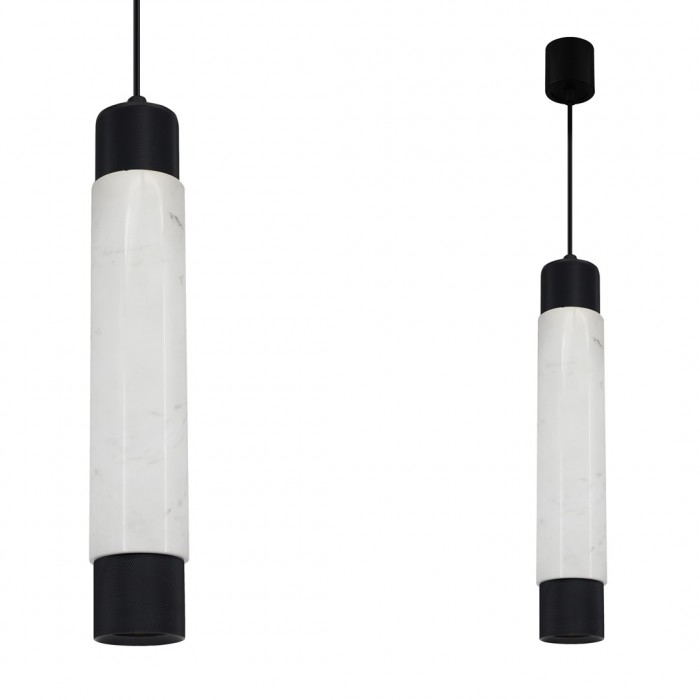Lampa wisząca MARBLE WHITE/BLACK 1xGU10 Lampa wisząca MARBLE WHITE/BLACK 1xGU10