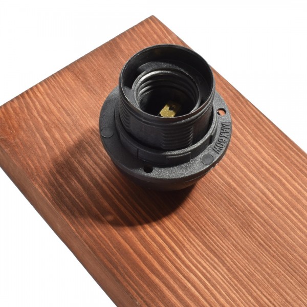 Lampa wisząca OZZY BLACK / WOOD 3xE27 60W