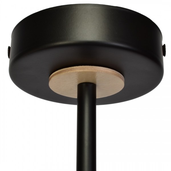 Lampa sufitowa SALMA BLACK / WOOD 2xE27 60W