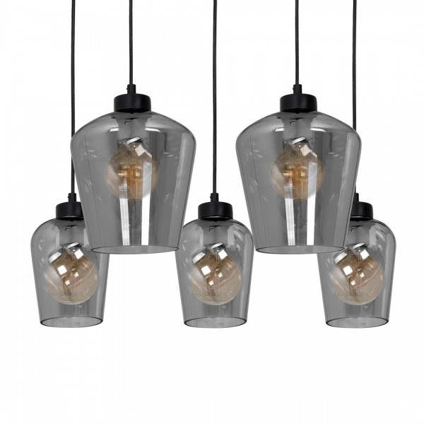 Lampa wisząca SANTIAGO SMOKED 5xE27