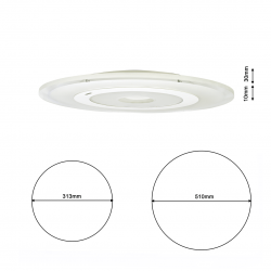 Plafon VOLTA 36W LED + PILOT