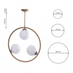 Lampa sufitowa VIENNA 3xE14