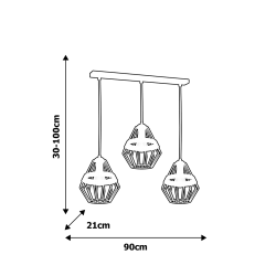 Lampa wisząca CLIFF WHITE 3xE27
