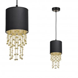 Lampa wisząca ALMERIA BLACK/GOLD 1xE27