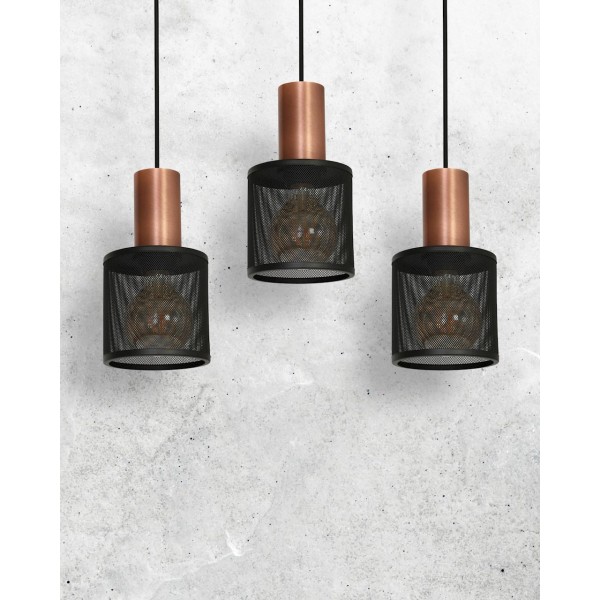 Lampa Wisząca ARES BLACK 3xE27