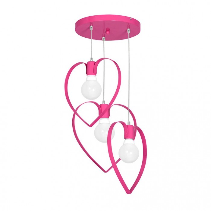 Lampa wisząca AMORE DARK PINK 3xE27