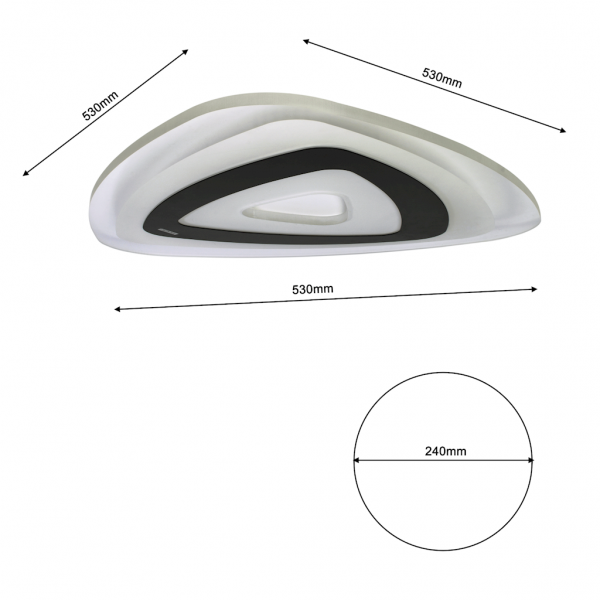 Plafon VOLTA 38W LED + PILOT