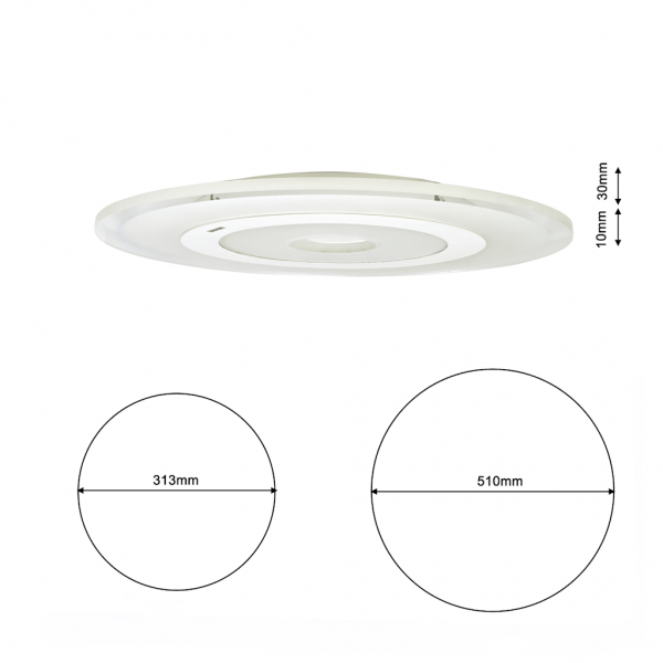 Plafon VOLTA 36W LED + PILOT