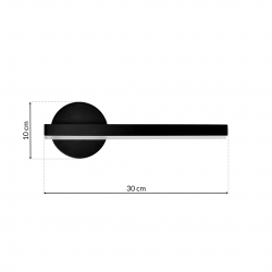 Kinkiet SYDNEY 6W LED BLACK prawy