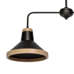 Lampa sufitowa SALMA BLACK / WOOD 2xE27 60W