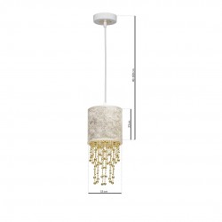 Lampa wisząca ALMERIA WHITE/GOLD 1xE27
