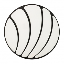 Plafon SHELL BLACK 40W LED Ø480 mm