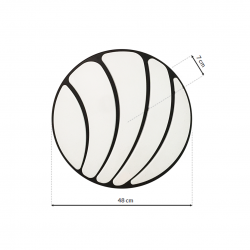 Plafon SHELL BLACK 40W LED Ø480 mm