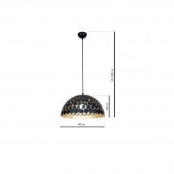 Lampa wisząca LISA BLACK 1xE27 40cm