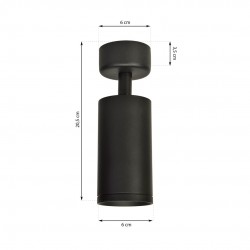 Spot MICA BLACK 1xGU10