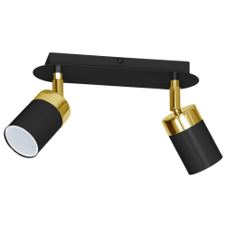 Lampa sufitowa JOKER BLACK/GOLD 2xGU10