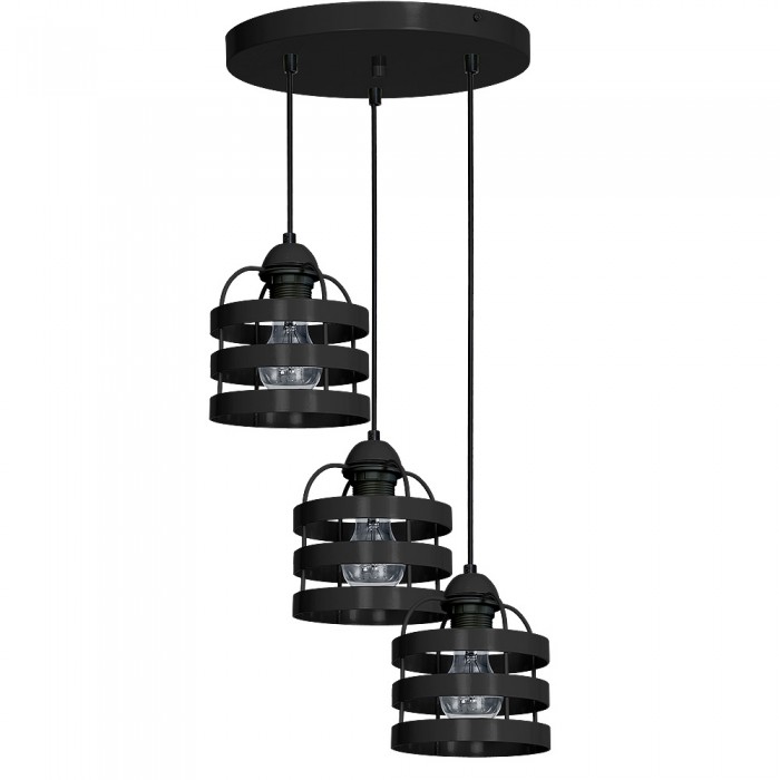 Lampa wisząca LARS BLACK 3xE27 Lampa wisząca LARS BLACK 3xE27