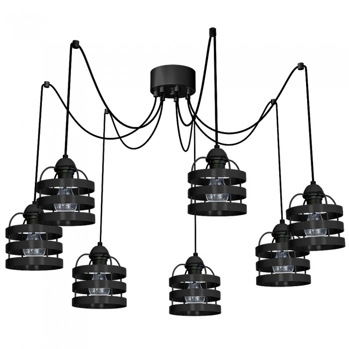 Lampa wisząca LARS BLACK 7xE27 Lampa wisząca LARS BLACK 7xE27