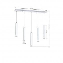 LAMPA WISZĄCA ALBA 5X5W LED