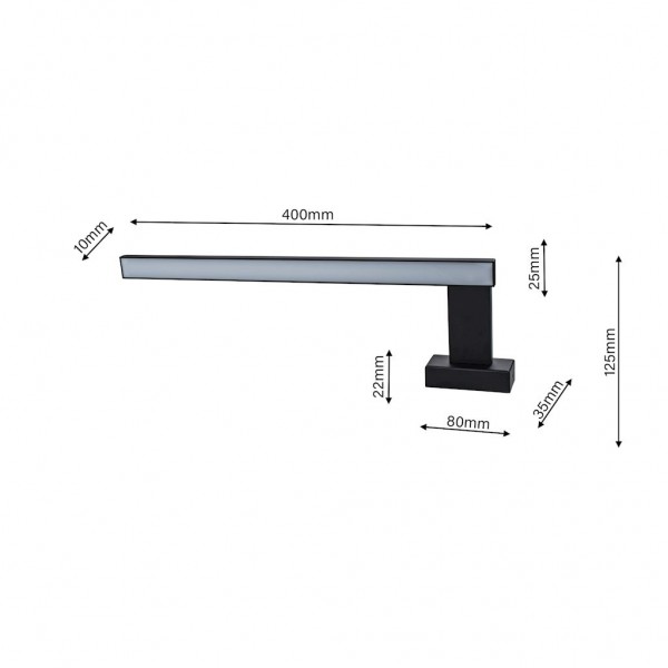 Kinkiet SHINE BLACK 11W LED
