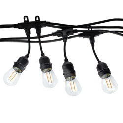 GIRLANDA 10 METRÓW Z ZARÓWKĄ FILAMENTOWĄ 10x1,5W