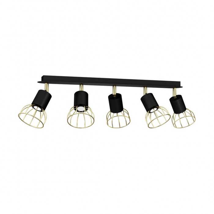 Lampa sufitowa DANTE Black/Gold 5xGU10