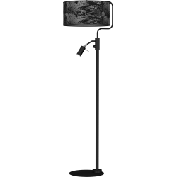 Lampa Podłogowa SATINO SILVER 1xE27 + 1X mini GU10
