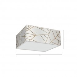 Lampa sufitowa ZIGGY WHITE White/Gold 3xE27