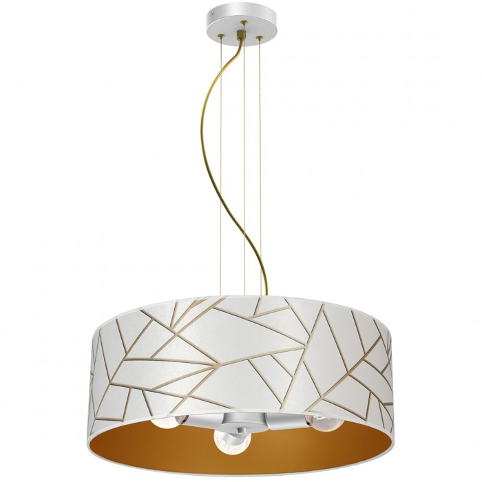 Lampa wisząca ZIGGY WHITE White/Gold 3xE27 Lampa wisząca ZIGGY WHITE White/Gold 3xE27