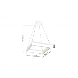 LAMPA WISZĄCA NERO WHITE 32W LED