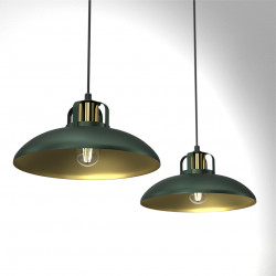 Lampa wisząca FELIX GREEN/GOLD 2xE27